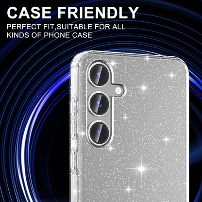 Avocase for Samsung Galaxy S25 Plus Camera Lens Protector, Individual Metal Ring Tempered Glass Lens Cover, [Strong Adsorption] Scratch Resistant Ultra-Thin HD Clear Lens Cover, 1 Set-Silvery