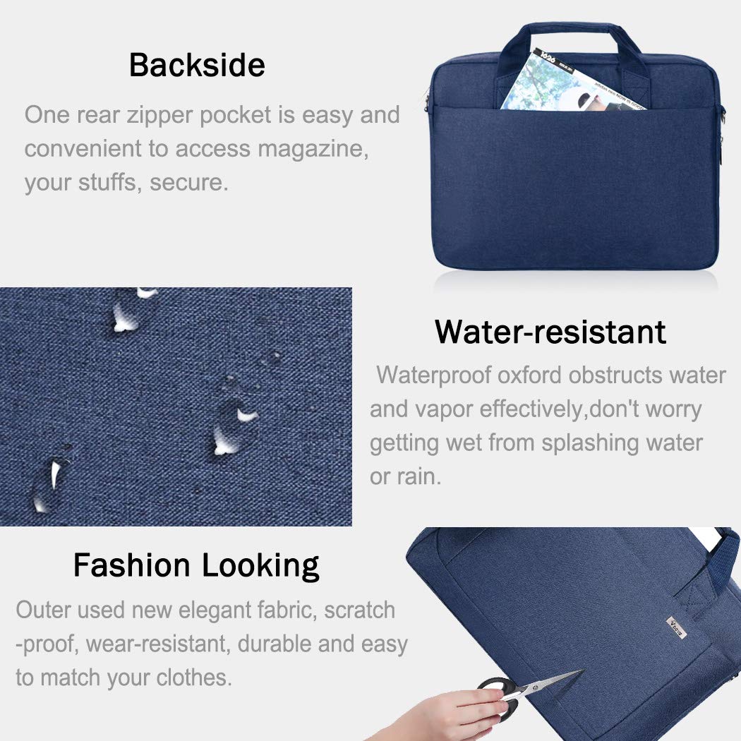 Voova 17.3-17 Inch Laptop Bag, Computer Bag, MacBook Bag, Blue
