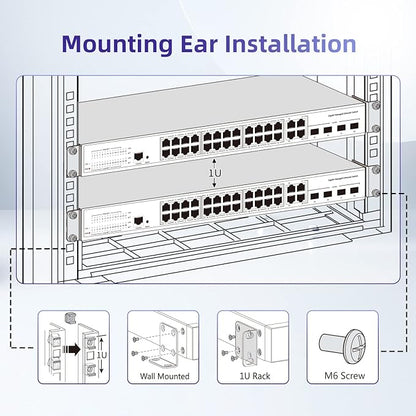 Rack Mount Kit 17.3'' Rack Ears for HP ProCurve/Aruba/OfficeConnect/HPE HP-4S (5064-2085) (5069-6535)