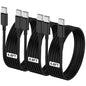 LOFPYE 3-Pack 10FT 60W USB C to USB C Cable, Type C to Type C Cable,Fast Charging Cable for iPhone 16 15 Pro Plus Pro Max，for Galaxy S24 S23, for iPad Pro/Air, for MacBook Pro/Air and More