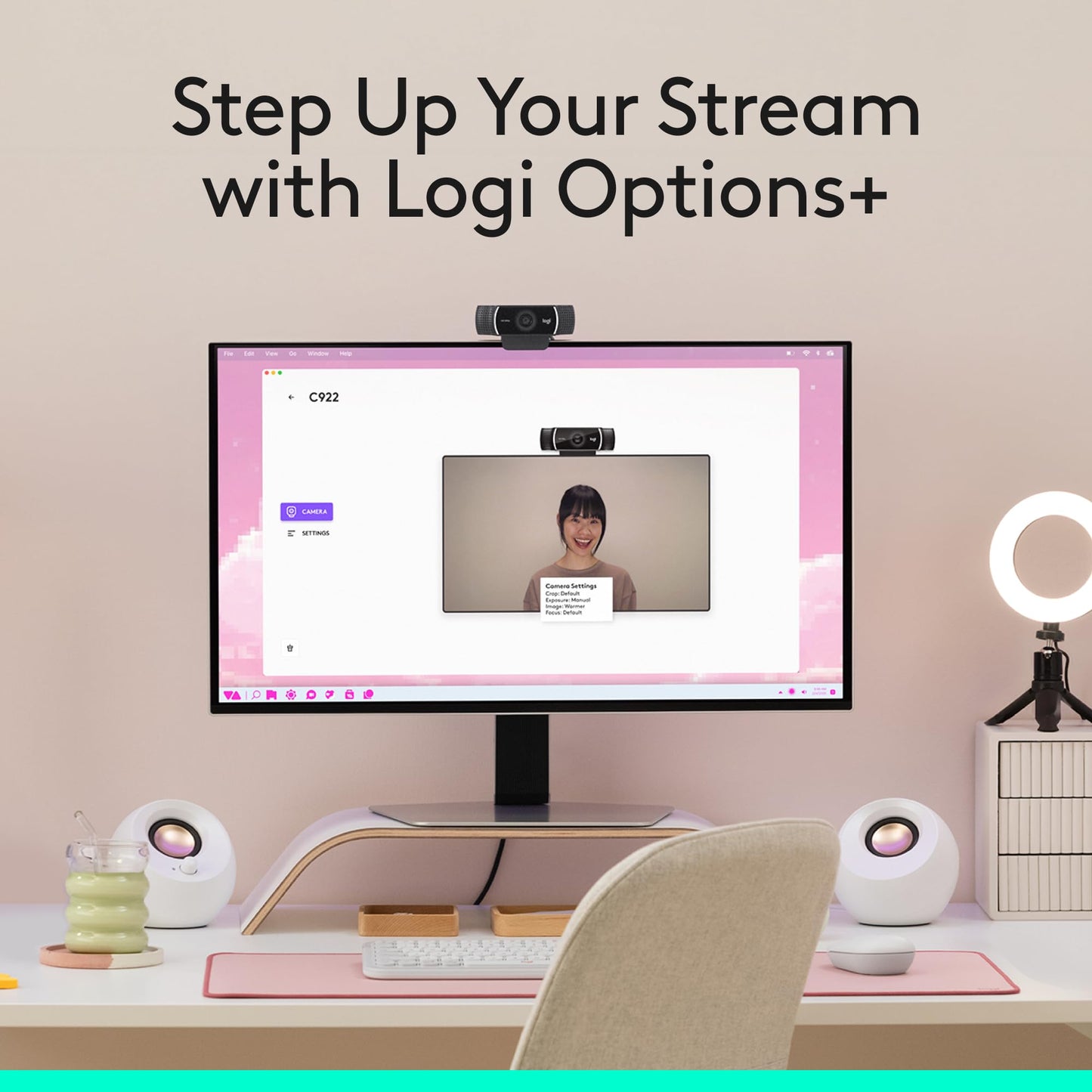 Logitech C922x HD Pro PC Webcam, Full HD 1080p/30fps or 720p/60fps Video, HD Light Correction, Works with Microsoft Teams, Google Meet, Zoom, Nintendo Switch 2’s new GameChat mode, Mac/Tablet- Black