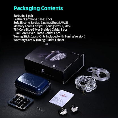KZ Sonata 14BA IEMs, in-Ear Monitor Headphone High-Performance Flagship HiFi Earphones with 4 Tuning Switches, Clarity in All Frequency Stereo Sound Comfortable Headphones for Musicians (Normal)