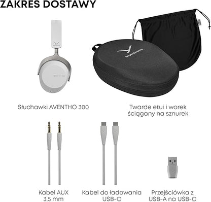 beyerdynamic AVENTHO 300 Wireless Over-Ear Headphones with ANC, Dolby Atmos and Head Tracking (Nordic Grey)