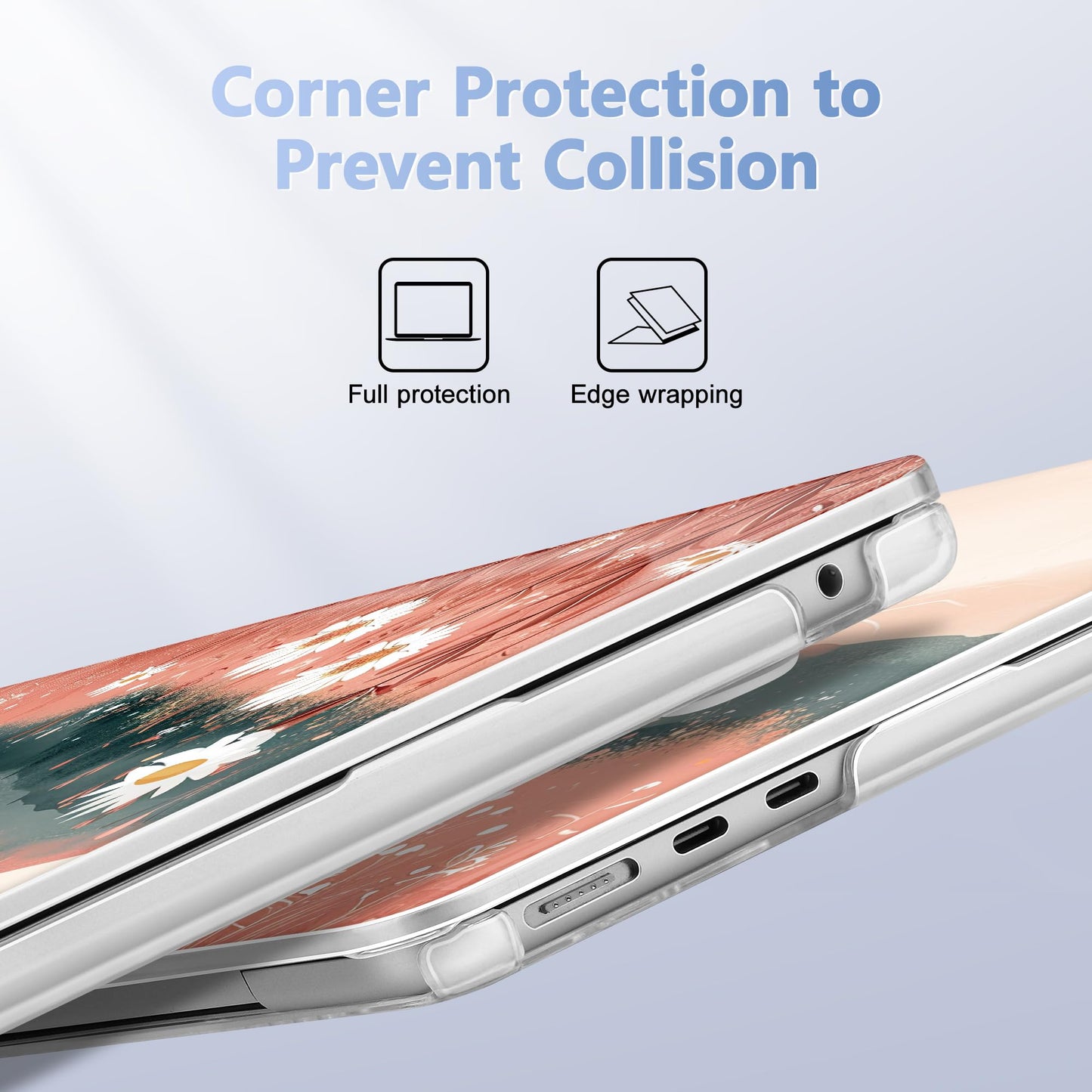Lepeoac Case for 2026/2025/2024/2023 MacBook Air 15-inch Laptop Release M5 A3448 /M4 A3241 /M3 A3114 /M2 A2941, Stylish Protective Hard Shell Cover for MacBook Air 15.3 inch, Mountains