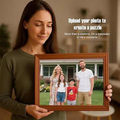 Custom Photo Puzzle – Personalized Jigsaw Puzzle from Your Photos in 200/300/500/1000/1500 Pieces – Custom Puzzle Gift for Families, Pets, Weddings, Anniversaries, Adults and Couples(200-horizontal)