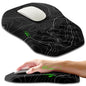 Armanza Ergonomic Slope Mouse Pad Wrist Support, Wrist Rest Mousepad for Carpal Tunnel Pain Relief with Massage Bulge and Slow Rebound Memory Foam (12x8 inch, Black Contour Lines)