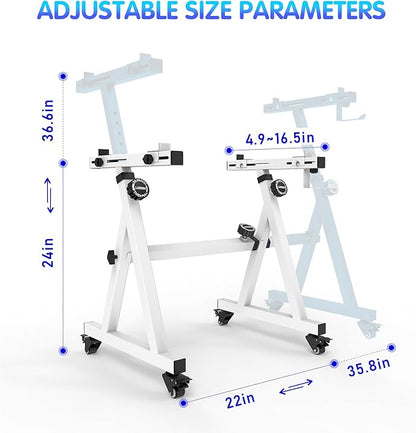 Universal Z-style Heavy-Duty Piano Keyboard Stand - Adjustable and Portable for 61/88 Keys (White)