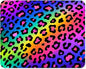 ITNRSIIET Mouse Pad Non-Slip Rubber Base Smooth Surface Stitched Edges Waterproof Durable Compatible with All Mice for Office & Gaming, Desk Accessory, 10.2x8.3x0.12 inch, RainbowLeopard
