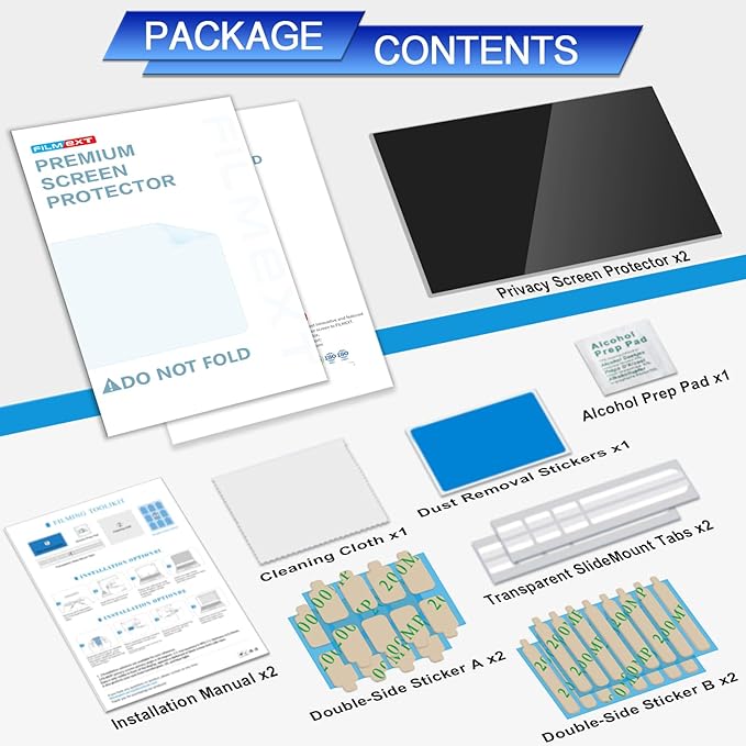 FILMEXT 31.5 inch Computer Privacy Screen Filter for 16:9 Widescreen Monitor, Removable 31.5 in Anti Blue Light Anti Glare Anti Spy Privacy Filter Shield-(27 7/16×15 7/16)