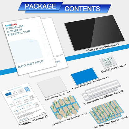 FILMEXT 31.5 inch Computer Privacy Screen Filter for 16:9 Widescreen Monitor, Removable 31.5 in Anti Blue Light Anti Glare Anti Spy Privacy Filter Shield-(27 7/16×15 7/16)