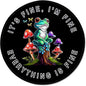 ITNRSIIET Round Mouse Pad with Stitched Edge Premium-Textured Waterproof Non-Slip Rubber Base Desktop Protection Mat Diameter 8.7 inches, Cute Frog