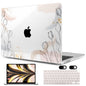 MEEgoodo Case for M5/M4/M3/M2 MacBook Air 13 inch 2026 2025 2024 2022, Fit Model A3449/A3240/A3113/A2681, Case Compatible with MacBook Air 13.6-inch, Engraving Hand Drawn Floral