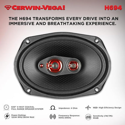 CERWIN-VEGA! HED 2025 Edition – 6.94” 2-Way Coaxial Full Range Speaker System - H694