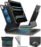 typecase Edge+ Keyboard Case for 2024 iPad Pro 13-inch (M4), Ultra-Slim Detachable Protective Case, Portrait & Typing Modes, Built-in Trackpad, 11-Color Backlight, Magnetic Stand, Pencil Holder, Black