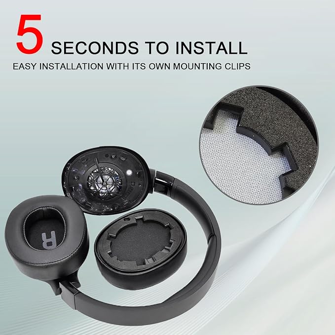 Replacement Ear Pads for JBL Tune 700(700BT)/710(710BT)/720(720BT)/750(750BT,750BTNC)/760(760NC)/770(770NC) Headphones, Headset Ear Cushions, Headset Earpads, Ear Cups Cover-White