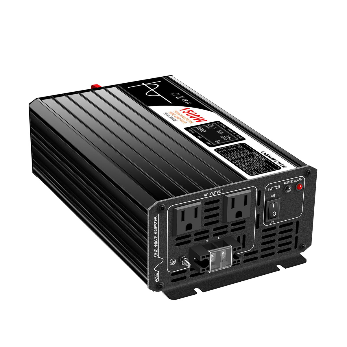 Xijia 2000W Pure Sine Wave Inverter, 48V to 120V AC Power Converter for Winter Home Backup, Solar Systems, RV and Truck Cold-Weather Use, Remote & Bluetooth Control, with 2×20A AC Sockets, 4000W Peak