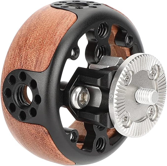 CAMVATE Round Hand Wheel with M6 Rosette Mount for Camera Wooden Handgrip