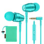 LUDOS OMNITONE Wired Earbuds in-Ear Headphones, 5 Year Warranty, Earphones with Microphone, 3.5 mm Jack Corded Ear Buds, Videoconference for iPhone, Samsung, Laptop, Kids, School Students - Red