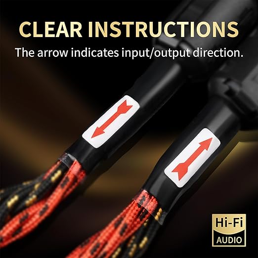 10 AWG Audiophile HiFi Speaker Audio Cable–4N OFC Core,24K Gold-Plated Banana Plugs with Nylon Braid,Compatible with Amplifier,Speakers,AV Receiver & Home Theater(6.56ft/2m) 2-Pack