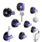 LISEN Magnetic Charging Cord Holder 8-Pack Charging Cord Organizer [1S Click-in], Easy Open Cable Holder with Strong Adhesive, Cable Management Clips Neatly for Nightstand, Desk, Home, Office, Purple