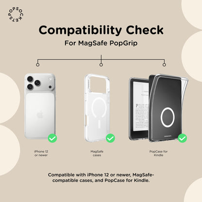 PopSockets Phone Grip for MagSafe, Magnetic Holder- He Loves Me Not