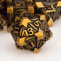 ORIFANTOU 7PCS Metal DND Dice Set with Box, Debris RPG Blue D and D Dice for use with D&D Tabletop Games Role Playing Game Polyhedral Dice Set D20 D12 D10 D8 D6 D4