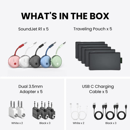 Avantree SoundJet R1 – 25Hr Airplane Bluetooth Adapter for All AirPods
