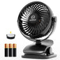 Shinebella AA Battery Powered Clip on Fan with 4-Speed, 5’’ Small Desk Fan with Aroma Function, USB Powered, 360°Rotation, Ultra Quiet, for Golf Cart, Stroller, Bedroom,Car(Batteries Not Included)
