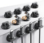 12-Pack Magnetic Cable Clips [1S Snap-On] Cord Holder, LISEN Office Desk Organizers and Accessories with 4 Extra Strong Adhesive Pads, Wire Organizer for Nightstand, Home, Wall, Car, Desktop