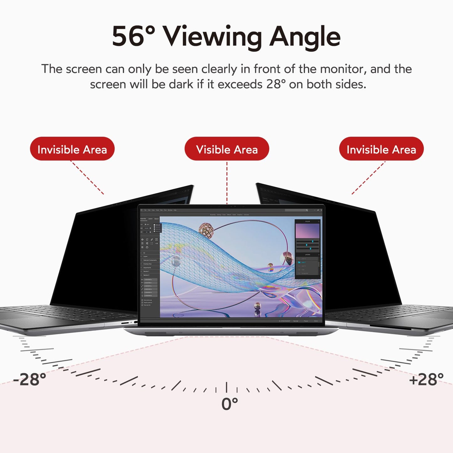 bersem 2 Pack 14 Inch Laptop Privacy Screen for 16:9 Ratio Computer Monitor