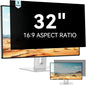 32 Inch Computer Privacy Screen Filter for 16:9 Aspect Ratio Widescreen Monitor - Anti Glare Blue Light Filter, Removable Computer Monitor Privacy Shield, Anti-Scratch Screen Protector Film 32 in