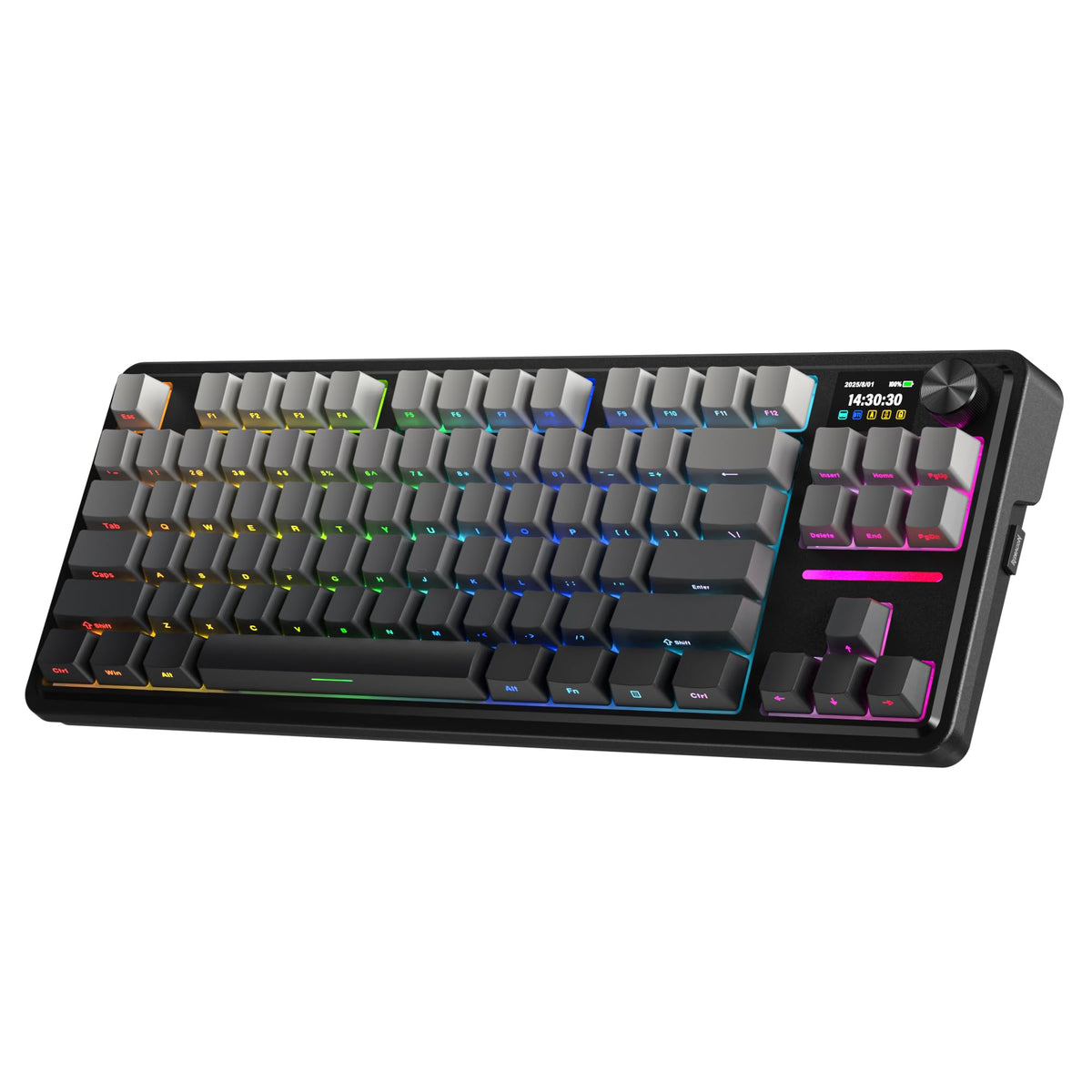 Redragon K707 PRO SE 80% Wireless Gasket RGB Gaming Keyboard, 3-Modes 87 Keys TKL Anime Mechanical Keyboard w/Hot-Swap Socket, Dye-Sub PBT Keycaps & 5-Layer Noise Dampening, Custom Linear Switch