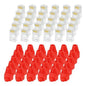 MECCANIXITY 60pcs Cat6 RJ45 Pass Through Connectors, RJ45 Connector 8P8C Gold Plated Plugs with 60pcs Red Strain Relief Boots for Solid or Stranded UTP Ethernet Cable, 1.1mm
