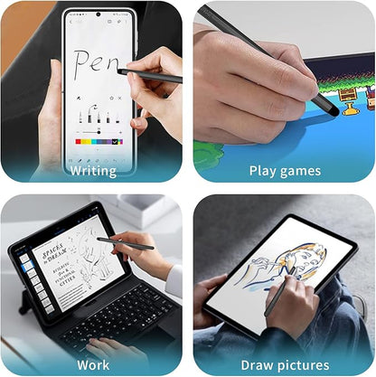 Stylus Pens with Pen Slot for Touch Screens, High Precision Capacitive Universal Stylus for iPad iPhone Tablets Samsung Galaxy All Touch Screen Devices (Golden-Long)