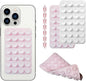 DreamsLink.LC Silicone Double-Sided Suction Phone Detachable Mount, Fidget Sticky Grip Hands-Free for Makeup, Gym, Cooking, ASMR/TikTok Recording & Selfie, Content Creator Trendy Gift (Clear