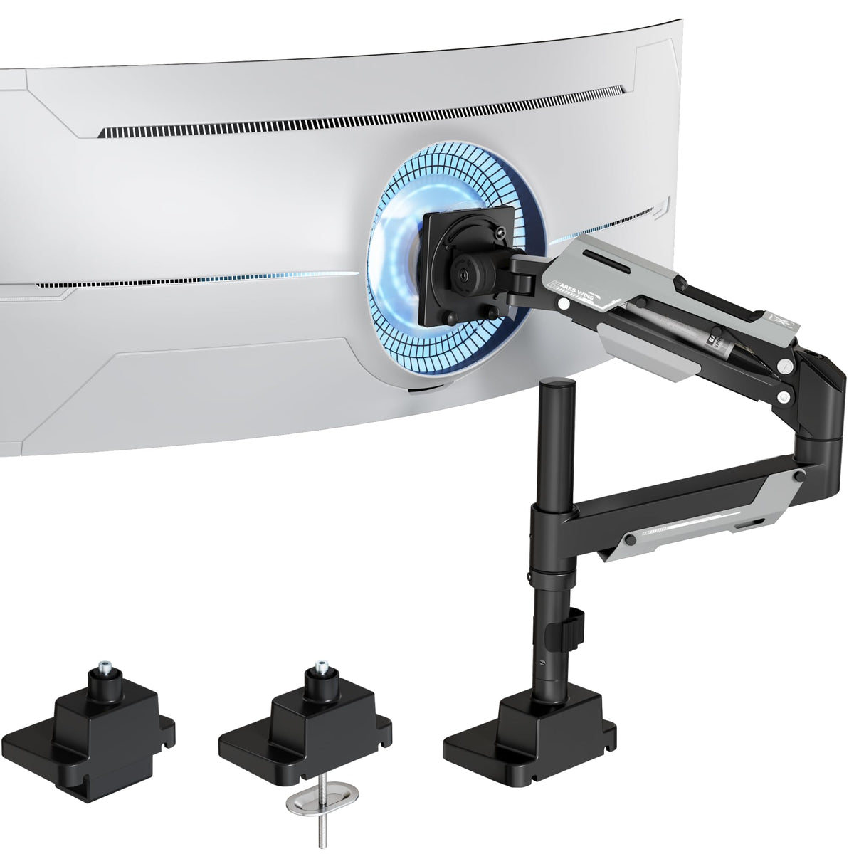 ARES WING Ultrawide Monitor Arm for 24 to 57 Inch Screen, Black