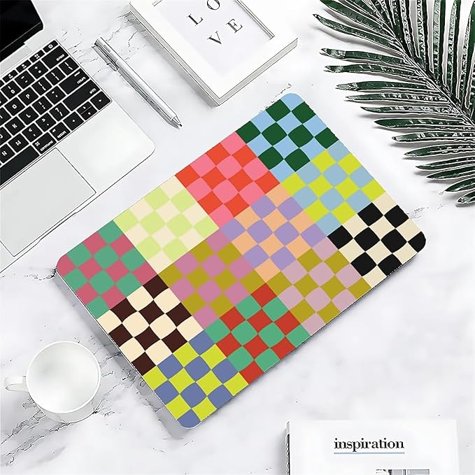 Compatible with MacBook Air 13.3 13.6 Inch Case 2022 2021 2020 2019 Plastic Hard Shell Case Cover,13.3 Pro(A1706/A1708/A1989/A2159/A2289/A2338), Colorful Checker