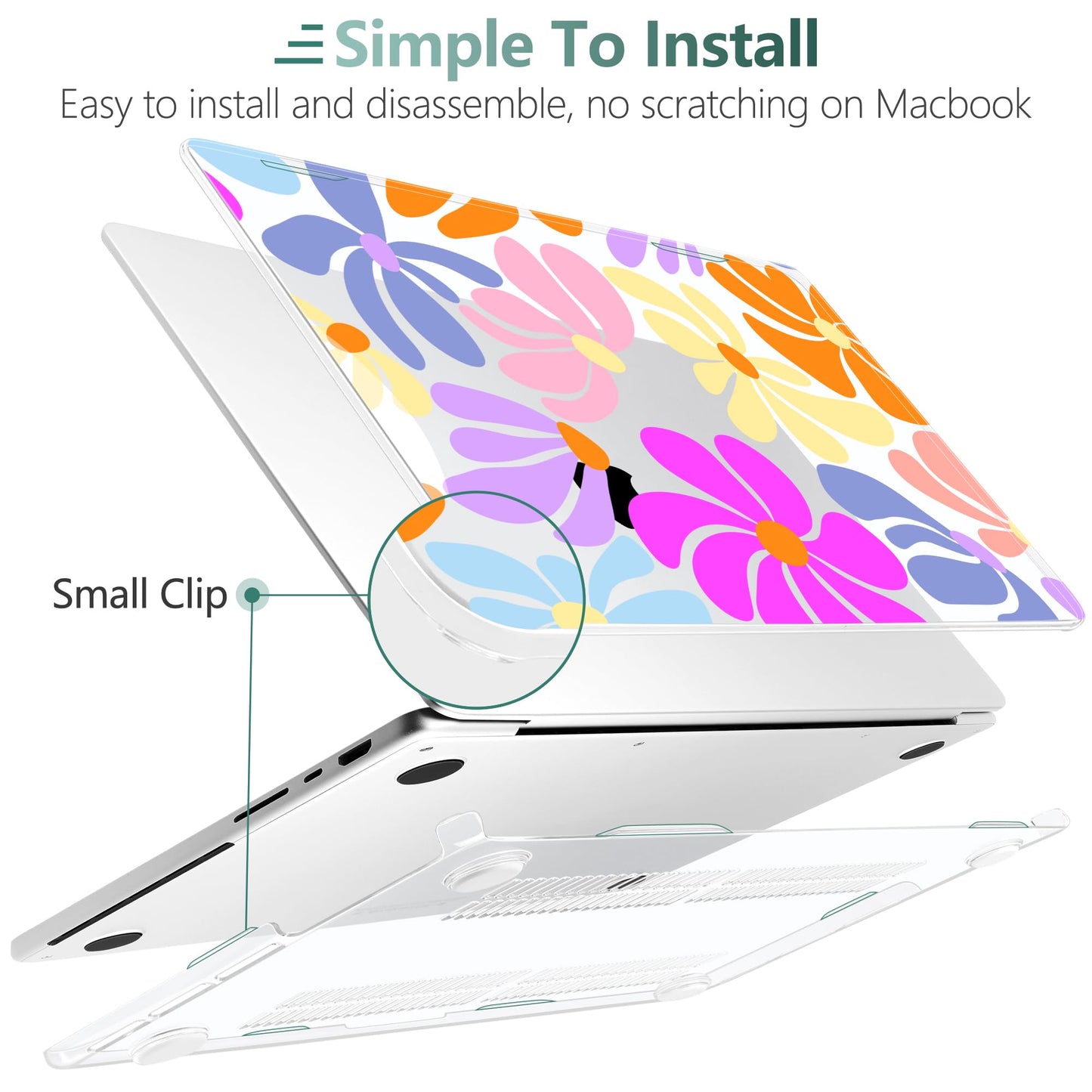 DONGKE Compatible with MacBook Pro 16 Inch Case (2026-2021 Release, M5 M4 M3 M2 M1 Pro/Max Chip), Plastic Hard Shell Cover with Keyboard Cover & Screen Protector for MacBook Pro 16", Power Florals
