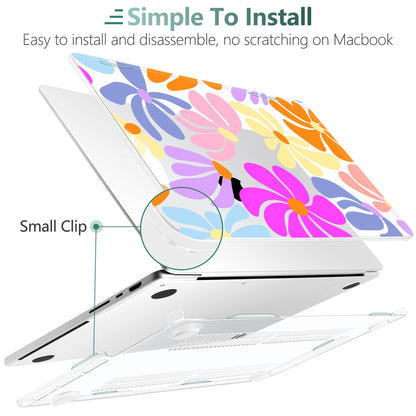 DONGKE Compatible with MacBook Pro 16 Inch Case (2026-2021 Release, M5 M4 M3 M2 M1 Pro/Max Chip), Plastic Hard Shell Cover with Keyboard Cover & Screen Protector for MacBook Pro 16", Power Florals