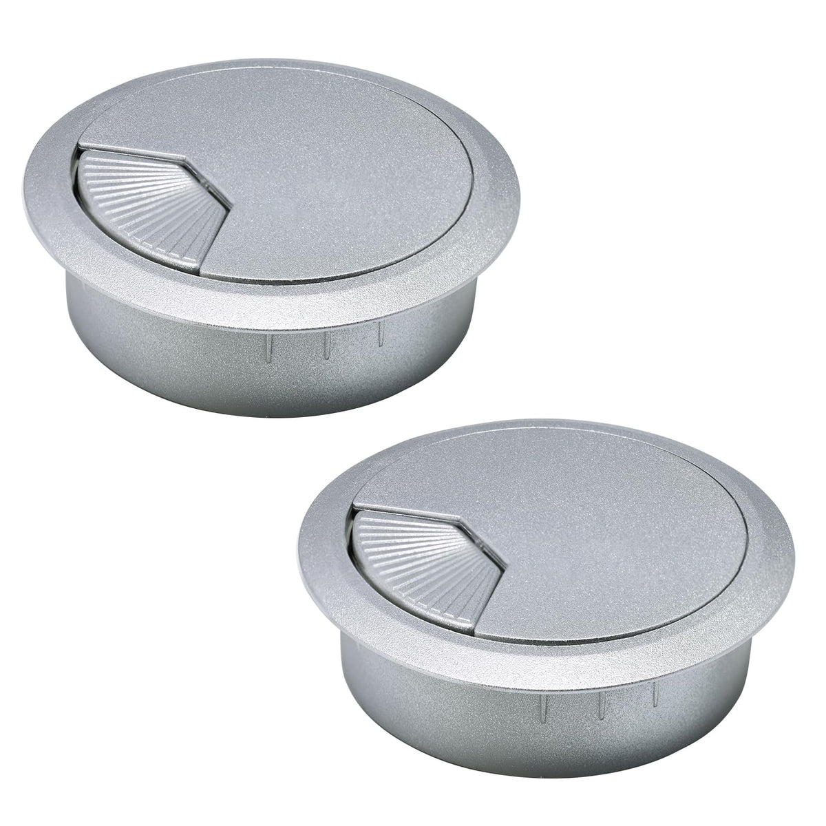 EASYEAH 2 Pcs Desk Grommet 2-3/8" / 60 mm, Desk Cord Hole Cover