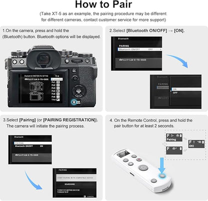 AODELAN for Fujifilm Camera Tripod with Rechargeable Wireless Shutter Release,Shooting Grip Remote Control Handle for Fuji X-T3,X-T4,X-T5,X-T30,X-T30 II,X-T50,X-H2,X-H2S,X-S10,X-S20,X100 VI,X-M5