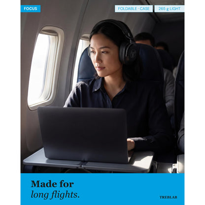 TREBLAB U5 Bluetooth Headphones Over the Ear, Hybrid ANC, 65H Playtime