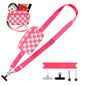YFWE Clip and Go Strap for Phone with Wallet Crossbody, Adjustable Phone Lanyard with Detachable RFID Wristlet Wallet, Phone Strap with Phone Tabs for All Phones, Black Checkered (M)