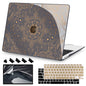 Teryeefi for MacBook Air 13 inch Case 2021 2020 2019 2018 Release (Model A2337 A2179 A1932 Retina Display with Touch ID), Plastic Hard Shell Case & Keyboard Cover for MacBook Air 13 M1, Gold Flowers