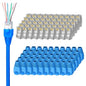 50-Pack Cat 6 Shielded Pass Through RJ45 Connectors + 50Pack RJ45 Strain Relief Boots, 8P8C Modular Ethernet STP Network Cable Plug End for Cat6 Cat5e