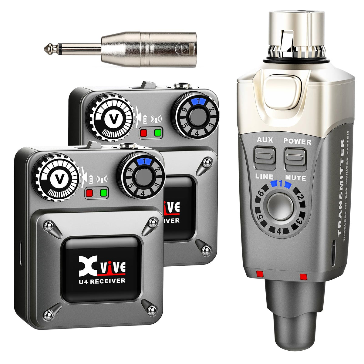Xvive U4R Wireless in-Ear Monitor System Receiver for Studio, Band Rehearsal, Live Performance (U4R Only)