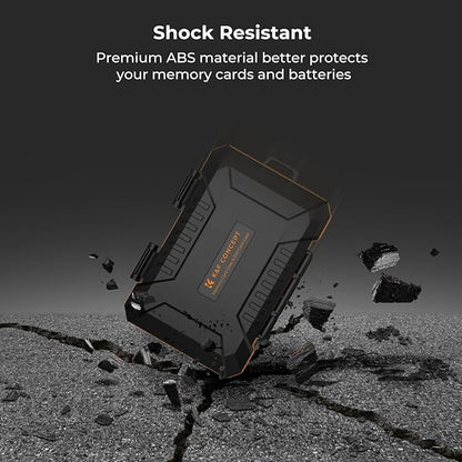 K&F Concept Memory Card Case - 25 Slot Carrying Case for SD, CF, CFexpress, Micro SD, Nano SIM & Micro SIM Cards