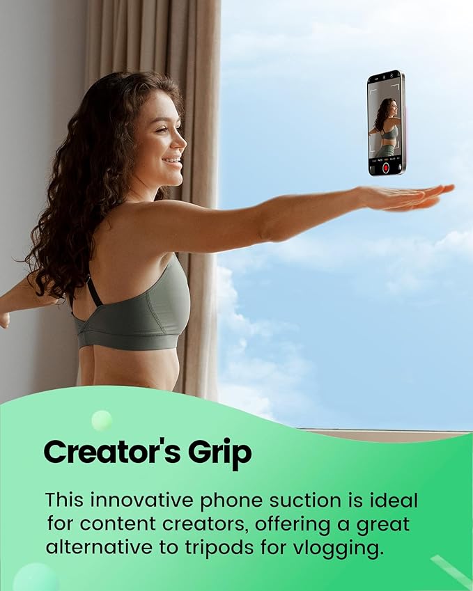 amBand Silicone Suction Phone Mount Trendy Stocking Stuffers for Women Mom, Detachable Sticky Holder for iPhone Cute Stylish Preppy Stuff for Selfie/Yoga/Dance, Lilac Purple