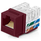Everest 90 Degree RJ45 Cat6A Keystone Jacks Slim Profile 20-Pack Yellow