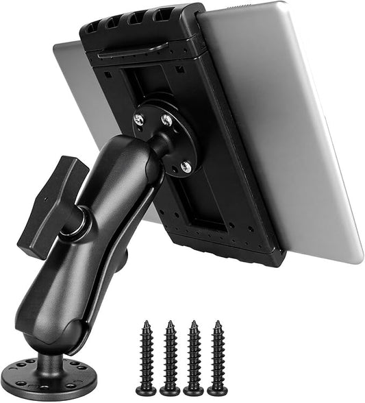 VINmounts Aluminum Heavy Duty Shockproof Tablet Mount for Truck,1.5" Ball Drill Base Tablet Holder for Car, Compatible with 7.5''-13'' Tablets/iPad, iPad,for Car,Boat, Dashboard,RV